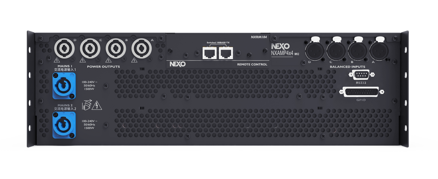 Nexo NXAMP4X4MK2 4 Channel Powered TD Controllers