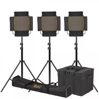 IKAN OYB10-3PT-KIT Onyx 1 x 1 Bi-Color 3-Point LED Light Kit