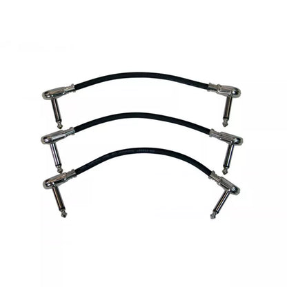 On-Stage TMP-PC506B-3PK 6" Patch Cable w/ Pancake Connectors (Black) - 3 Pack