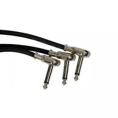 On-Stage TMP-PC506B-3PK 6" Patch Cable w/ Pancake Connectors (Black) - 3 Pack