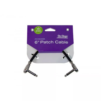 On-Stage TMP-PC506B 6" Patch Cable w/ Pancake Connectors (Black)