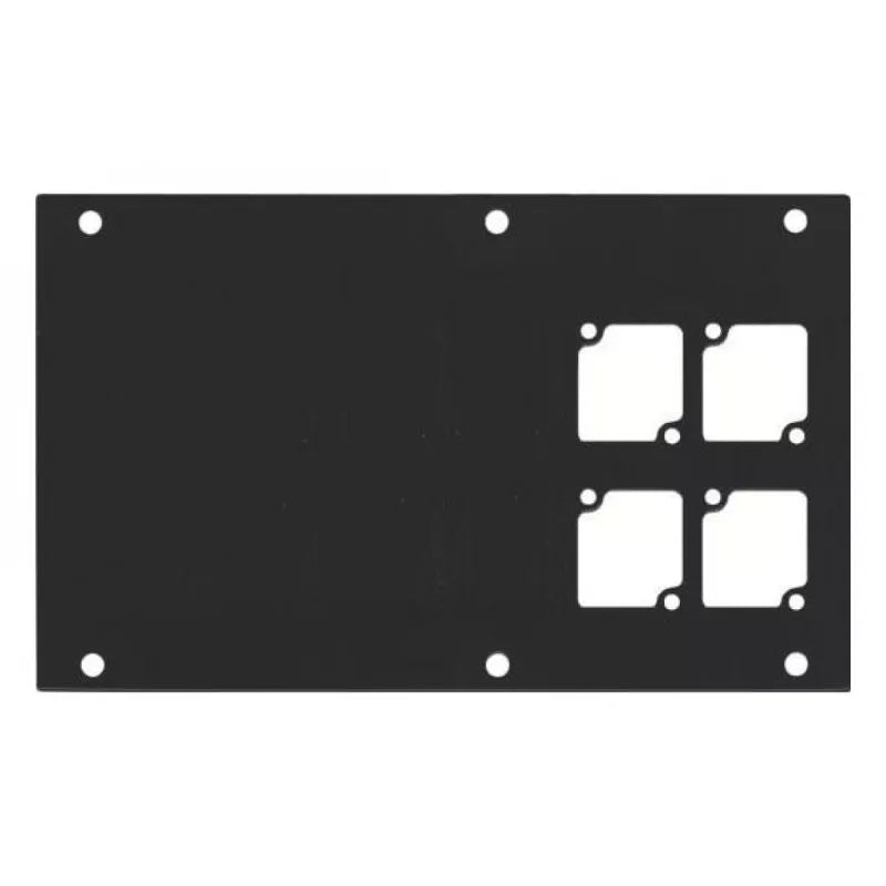 Ace Backstage PNL-124 Aluminum Panel Machined for 4 Connectrix Mounts