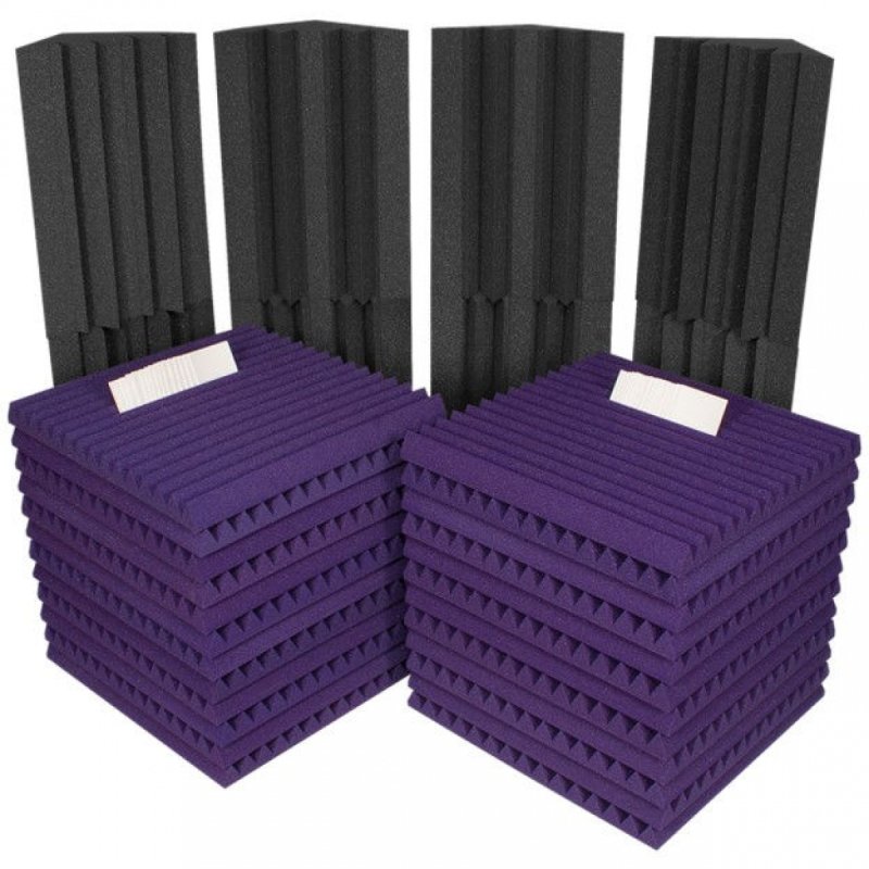 AURACO PROJ2ROOMPUR 24pc 2'x2'x2" Studiofoam wedge