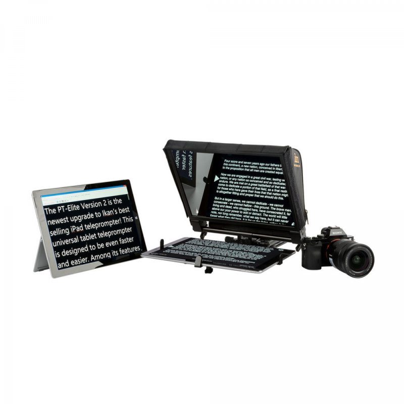 IKAN PT-ELITE-PRO-RC Elite Large Tablet, iPad Pro Teleprompter w/ Rem