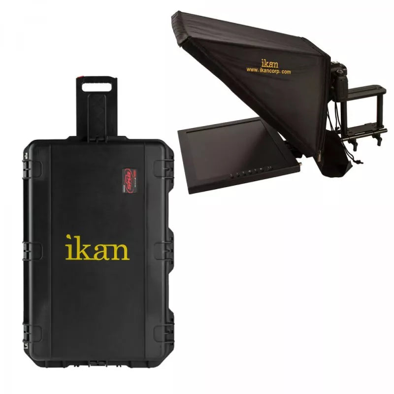 IKAN PT3700-HB-TK 17" High Bright Beam Splitter Teleprompter w/ Hard Case