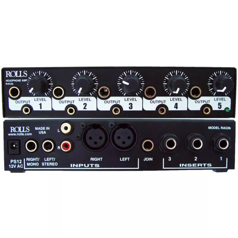 Rolls RA53b 5 CH Headphone Amp 1/2 Rack