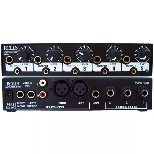 Rolls RA53b 5 CH Headphone Amp 1/2 Rack