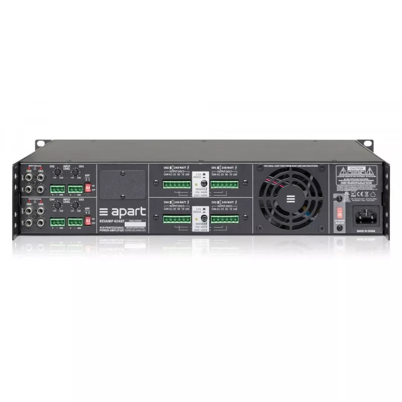 Biamp REVAMP4240T 4-CH 100V Dig Pwr Amp 4x240W