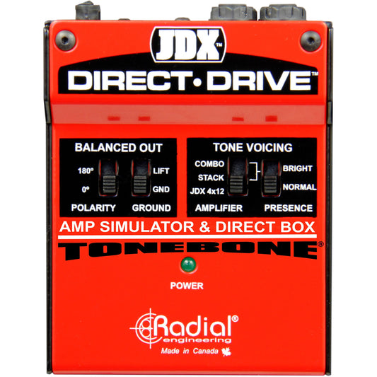 Radial JDX Direct-Drive Amp Simulator & DI Box