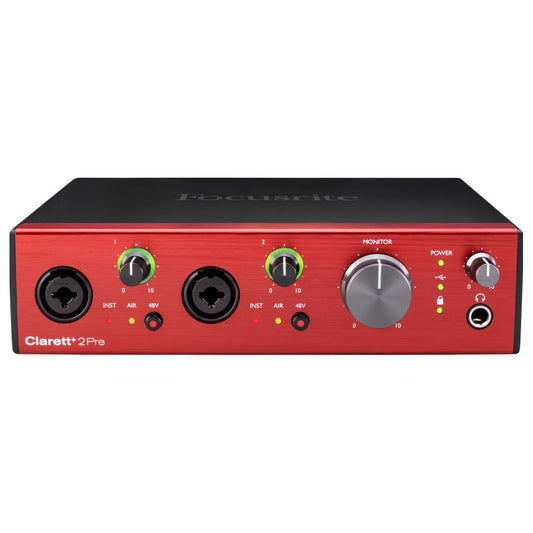 Focusrite Clarett+ 2Pre 10-In / 4-Out Audio Interface front