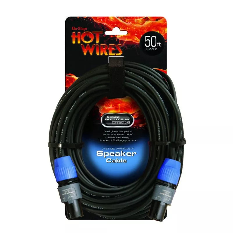 On-Stage TMP-SP14-50SS Speakon Cable with Neutrik Connectors (50', NL2-NL2)