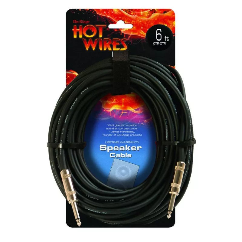 On-Stage TMP-SP14-6 Speaker Cable (6', QTR-QTR)