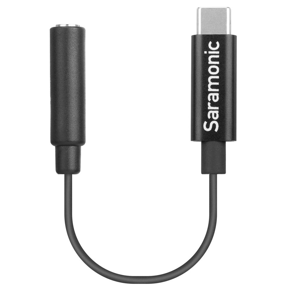 Saramonic SR-C2003 Short USB-C Male to Female 3.5MM TRS Cable, 3 front