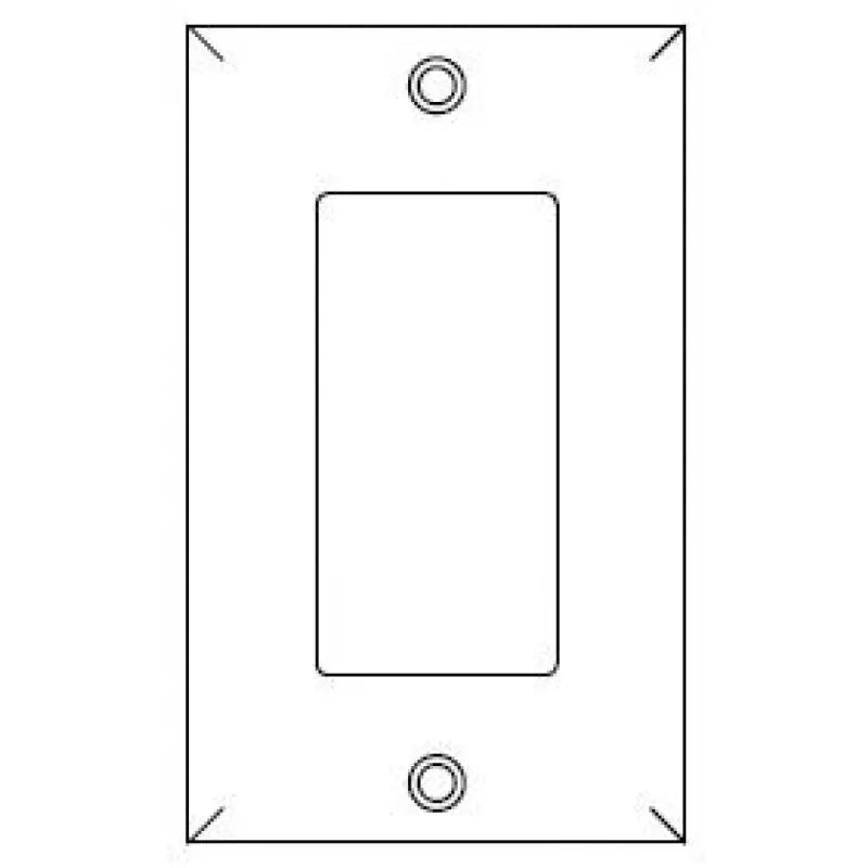 FSR SS-DPLT1-WHT White sng Gang Decora Wall Pla