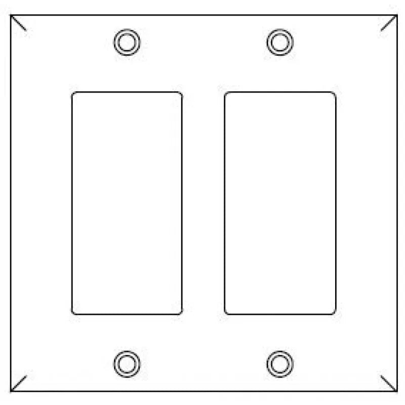 FSR SS-DPLT2-BLK Black Double Gang Decora Wall