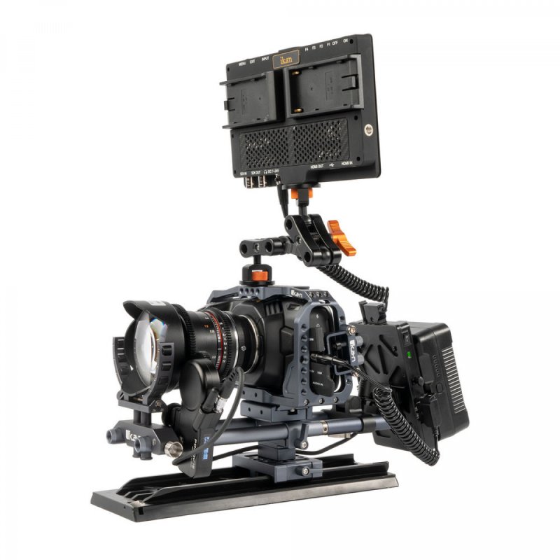 IKAN STR-PWR-PLATE-V STRATUS V-Mount Battery Plate w/ 15mm Rod Mount