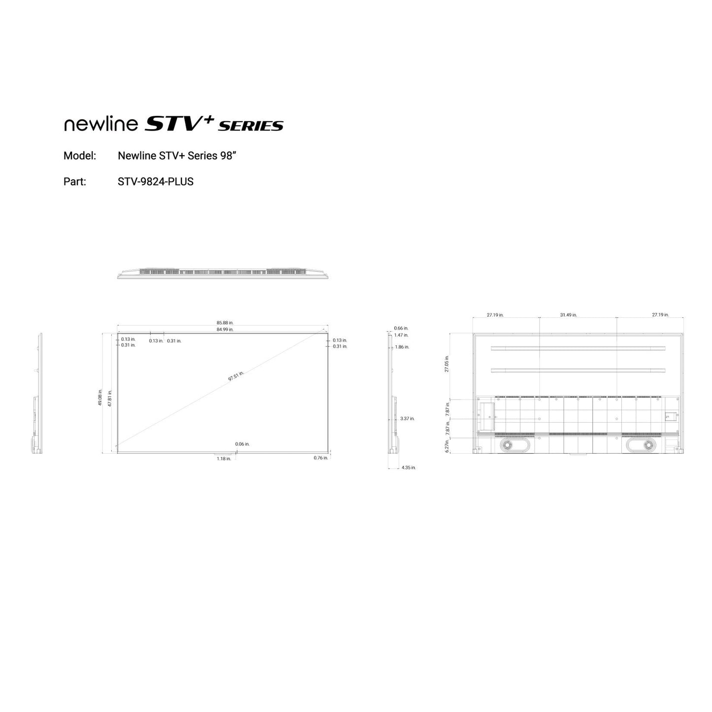 Newline Ineractive STV-9824-PLUS 98" STV+ Series Smart TV