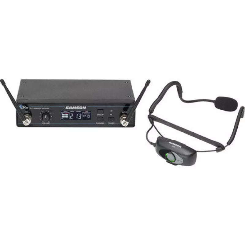 Samson SWC99AH9SQE-K AirLine 99 Wireless Fitness Headset System with Qe Fitness Mic (AH9-Qe/CR99) - K Band