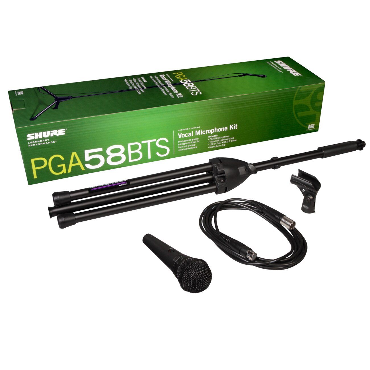 Shure PGA58BTS Vocal Dynamic Microphone Kit