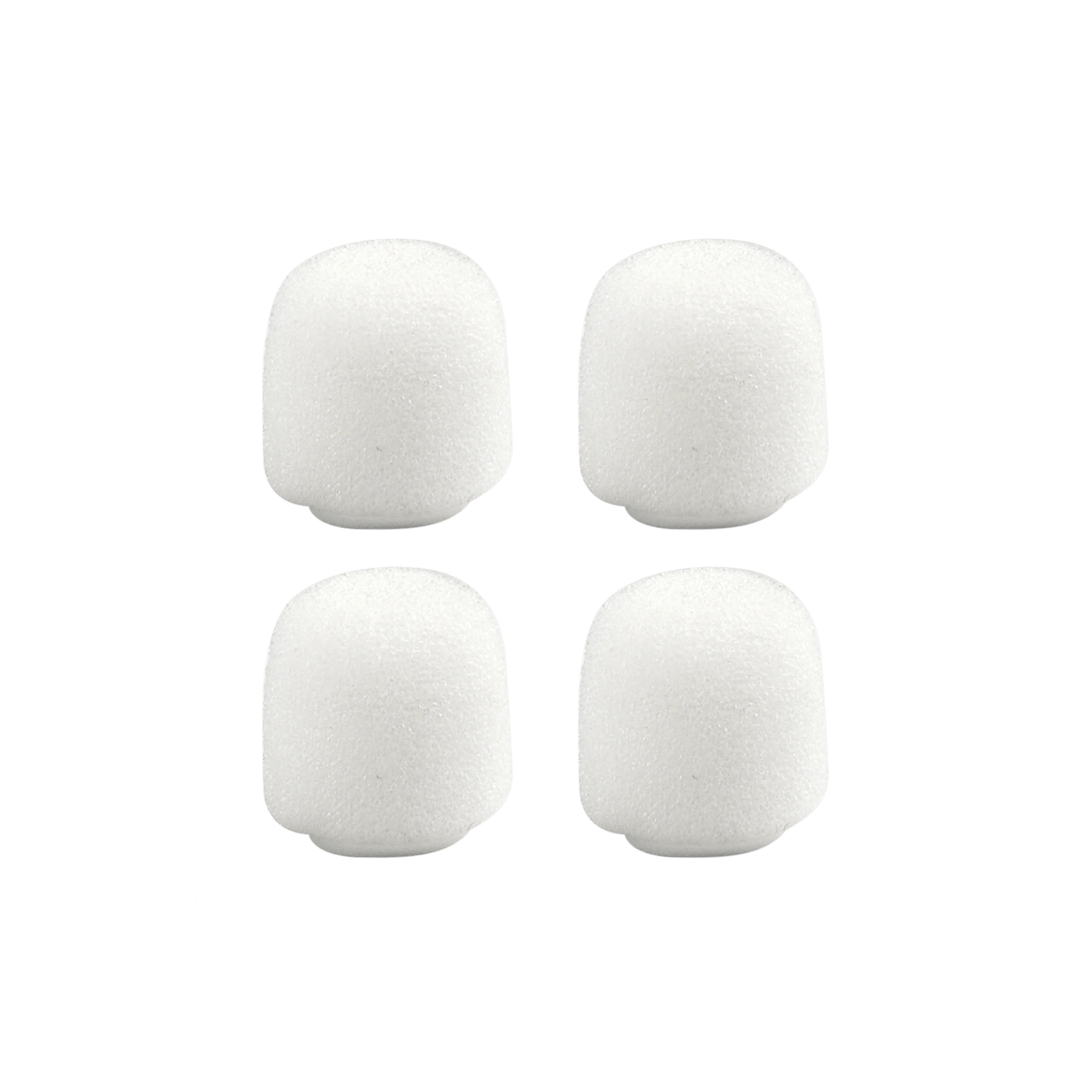 Four white foam windscreens