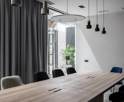 Shure Stem Ceiling Ceiling Mounted Conference Microphone Array in use