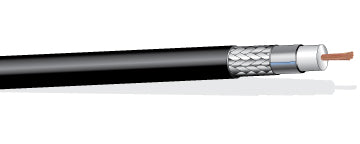 West Penn 807XBK0500 Rg-8x/u 16g Str Foil/braid Jkt