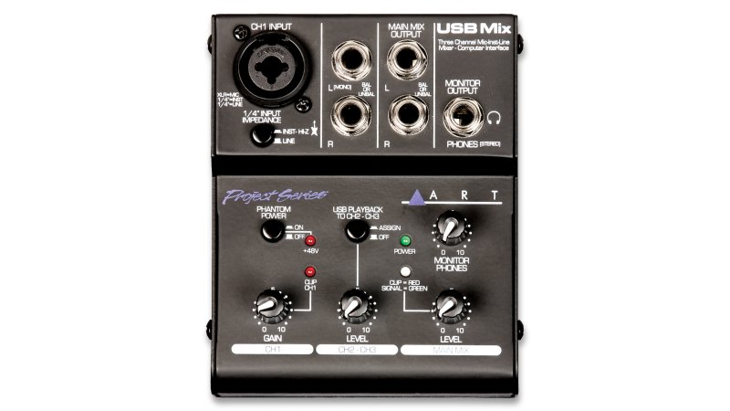 ART USBMIX Three Channel Mini USB Recording Mixer