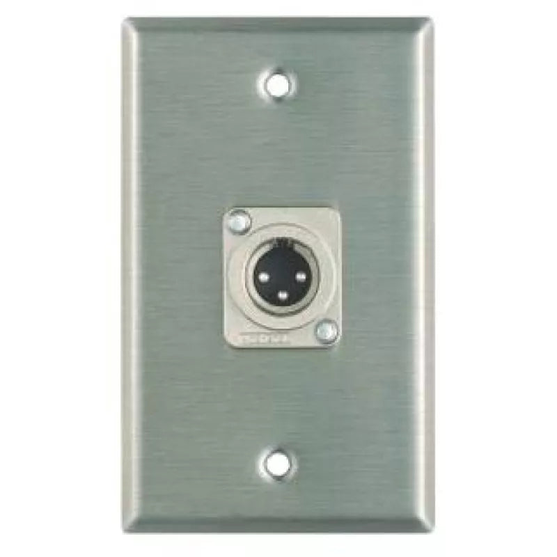 ProCo Sound WP1014 Wall Plate, 1 XLRM Connector, 1 Gang