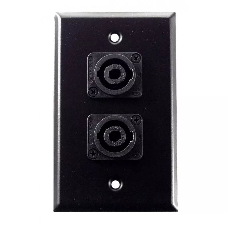 Whirlwind WP1B/2NL4 1 gang, black, 2 Neutrik NL4 S