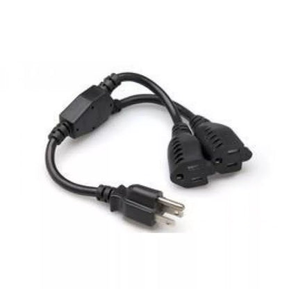 Hosa YAC-406 POWER Y CABLE NEMA 5-15P - NEMA 5-15R 1.5FT