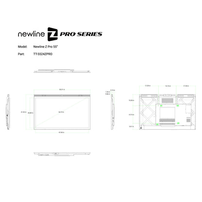 Newline Interactive TT-5524ZPRO Z Pro Series Interactive Display | Size: 55"