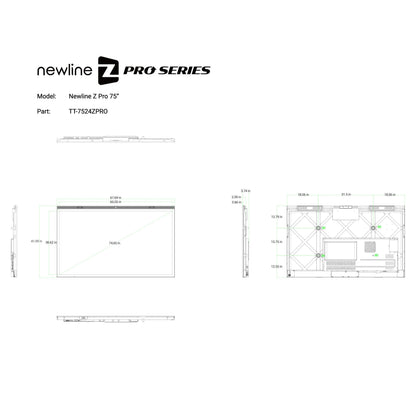 Newline Ineractive TT-7524ZPRO 75" Z Pro Series Display