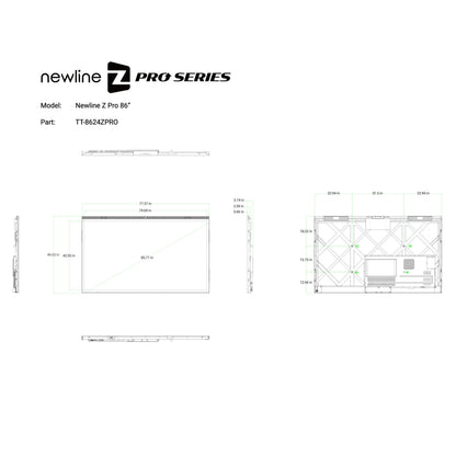 Newline Ineractive TT-8624ZPRO-UC 86" Z Pro Series Display