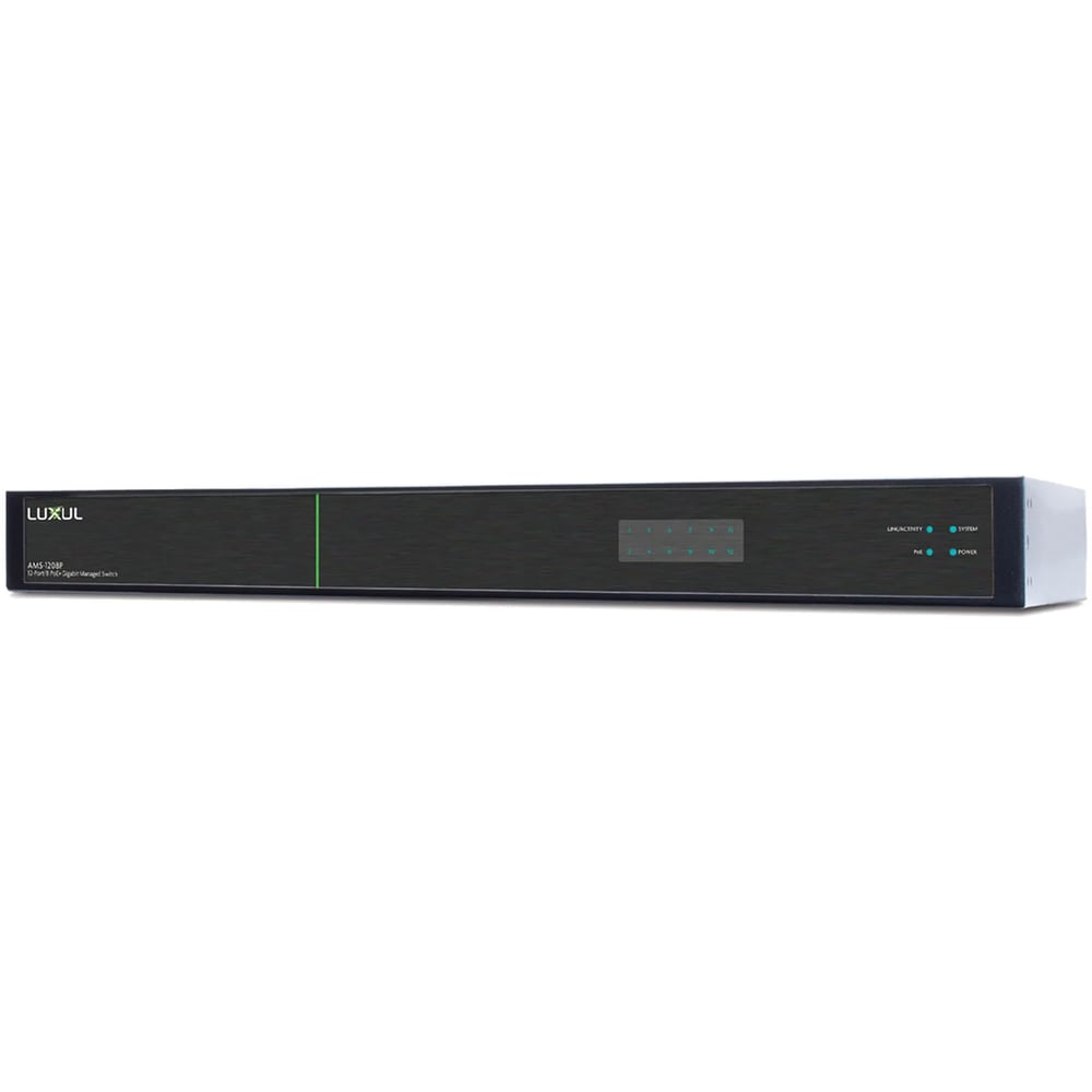 LUXUL AMS-1208P Av Series 12-Pt/8 Poe+ Gbe Mngd Switch