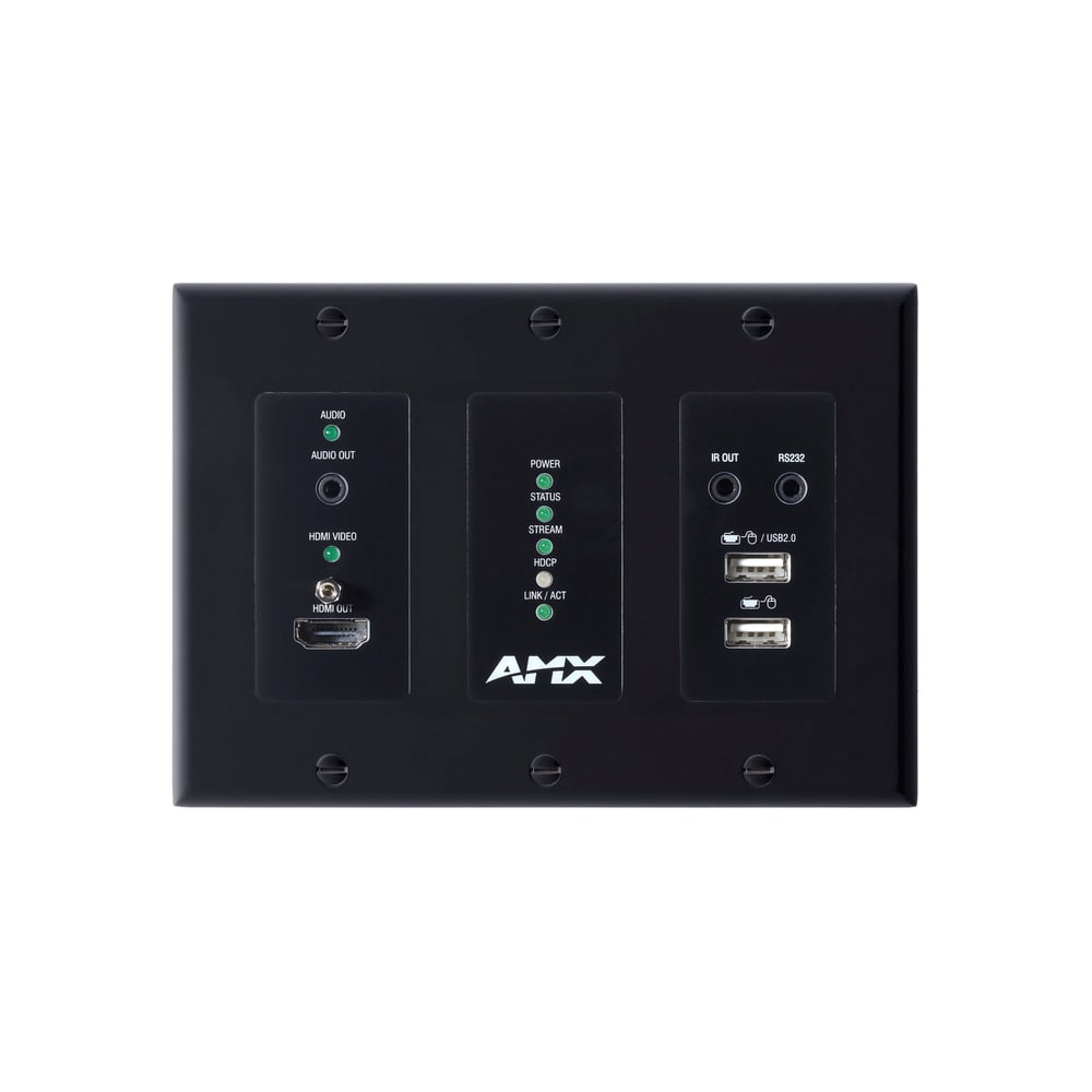 AMX AMX-N26D013 N2625D Decoder Wall Plate W/ Dante, Decora Style