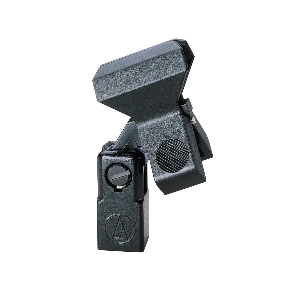 Audio-Technica AT8407 Microphone Stand Clamp, Spring Clip Fits Most Tapered & Cylindrical Mic L Microph