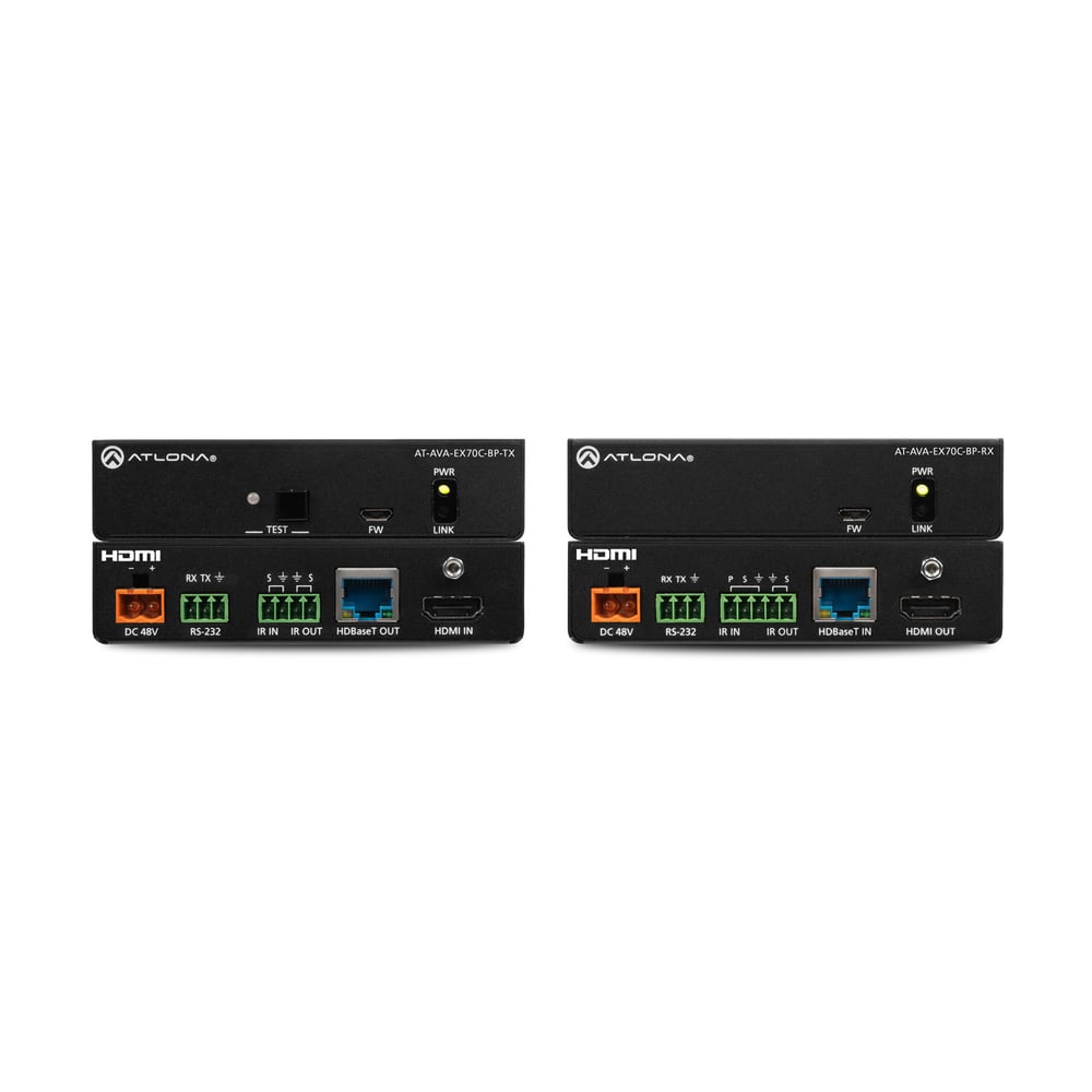 ATLONA AT-AVA-EX70C-BP-KIT Avance 4K/Uhd Hdmi Transmitter And Receiver Kit W/Rs-232 And Ir Pass