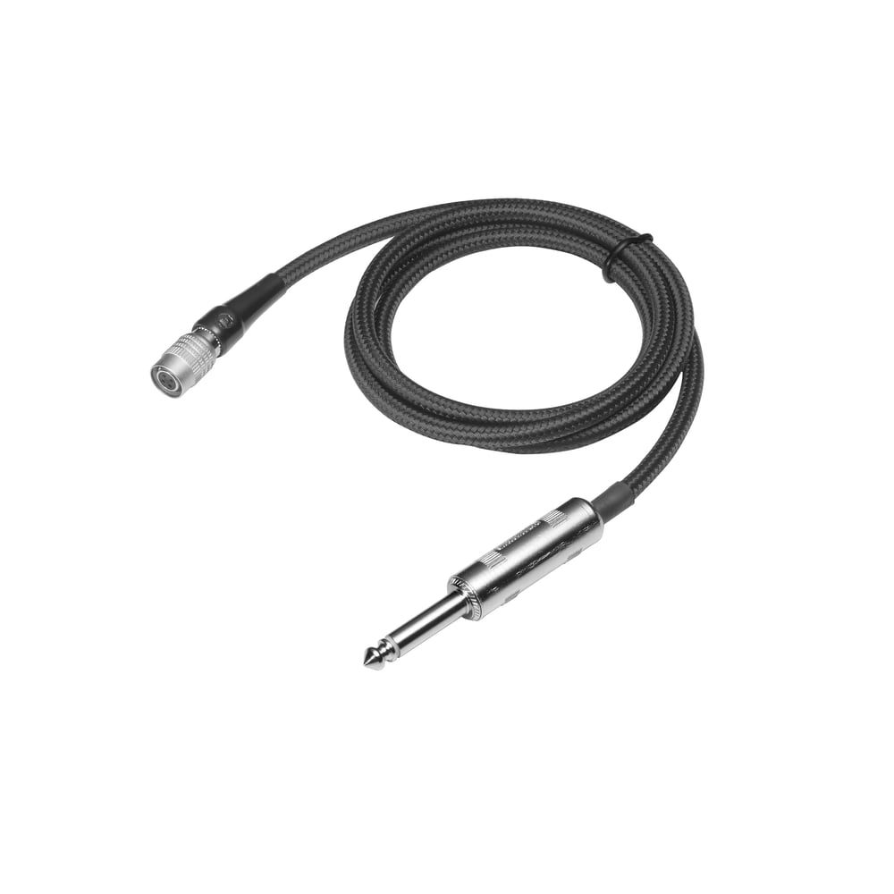 Audio-Technica AT-GCW PRO Professional Instrument Input Cable With 1/4" Phone Plug, 36" Long, Terminated Wi