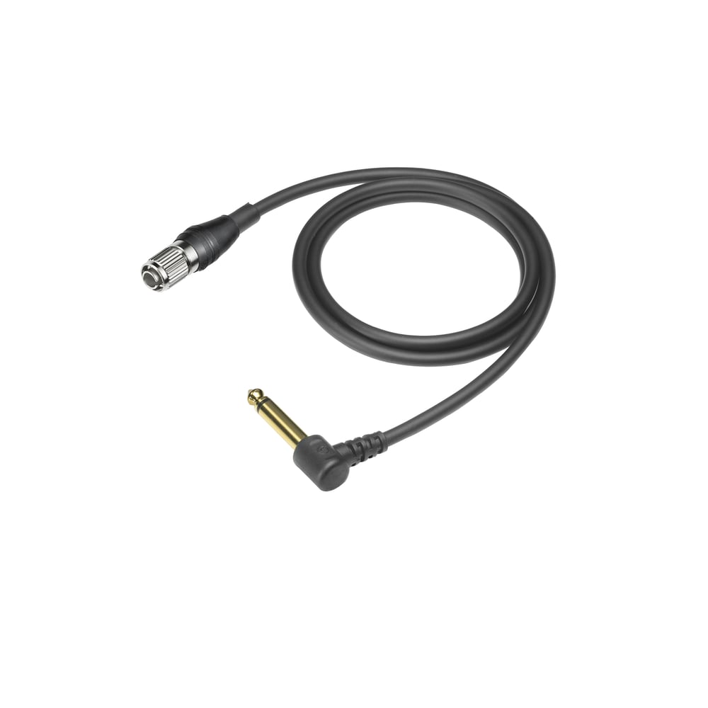 Audio-Technica AT-GRCH Hi-Z Instrument/Guitar Cable With 90-Degree 1/4" Phone Plug, Terminated With Ch-S