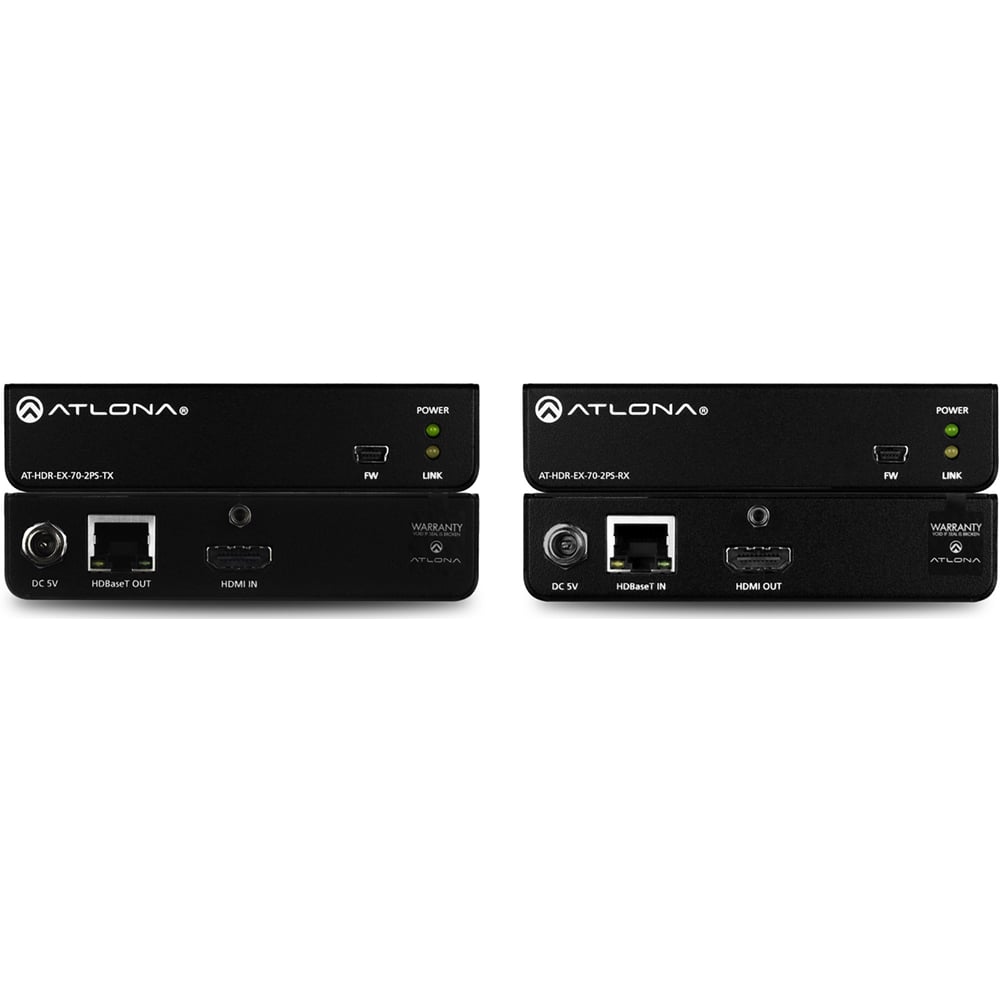 ATLONA AT-HDR-EX-70-2PS 4K Hdr Hdmi Over Hdbaset Tx/Rx Kit
