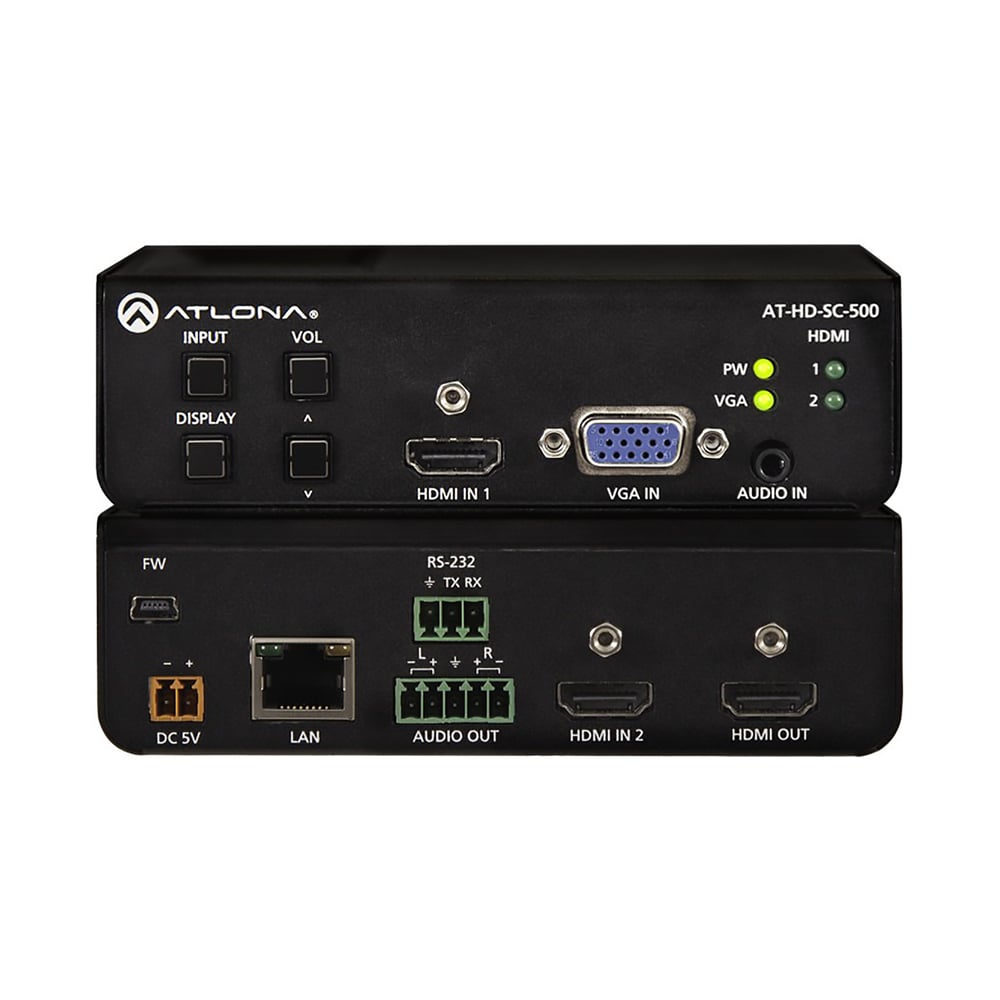 ATLONA AT-HD-SC-500 Three-Input Scaler For Hdmi And Vga Signals