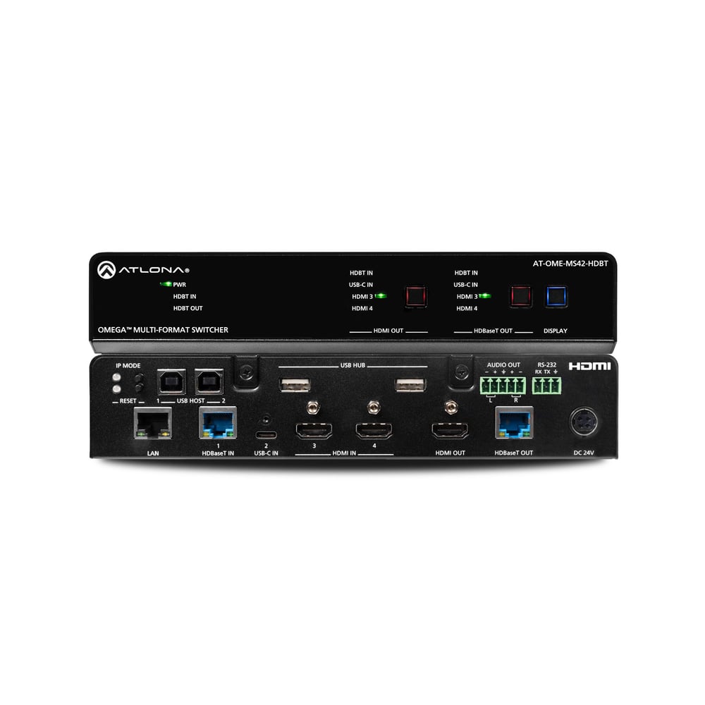 ATLONA AT-OME-MS42-HDBT Omega 4X2 4K/Uhd Multiformat Matrix Switcher