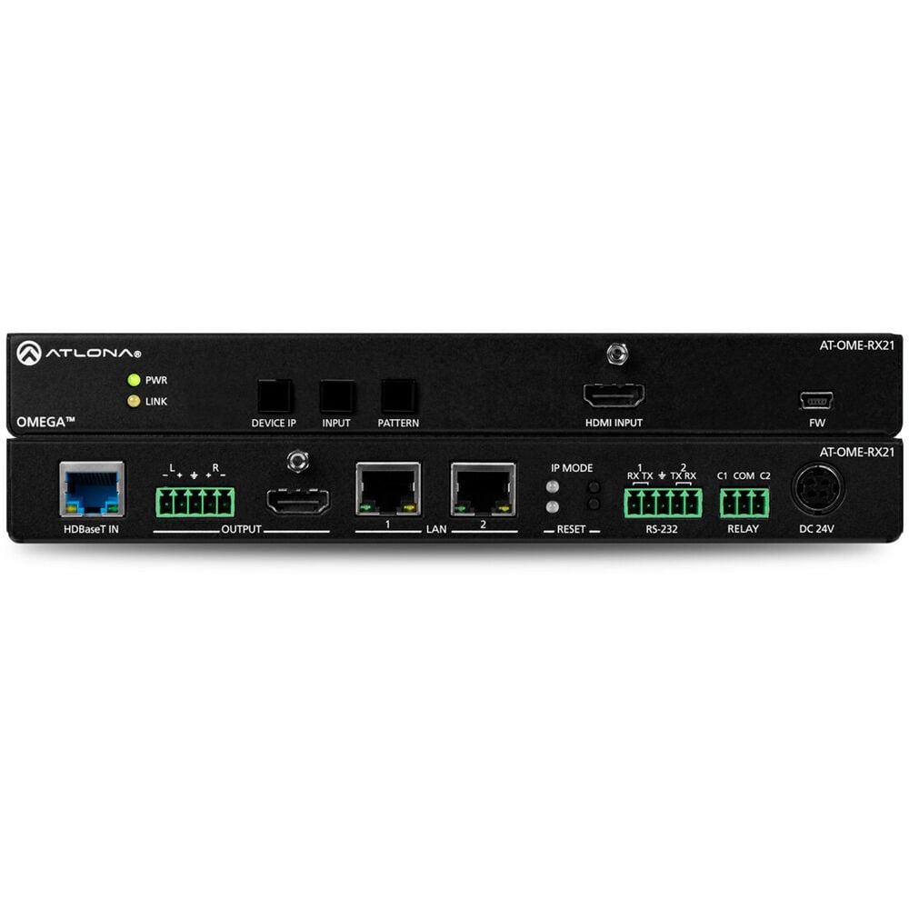 ATLONA AT-OME-RX21 Omega 4K/Uhd Hdmi Over Hdbaset Receiver W/Scaler, Ethernet, Rs232, Audio