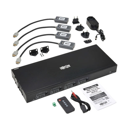 TRIPPLITE B127A-4X4-BH4PH 4X4 Hdmi Over Cat6 Matrix Switch Kit, Switch/4X Pigtail Receiver