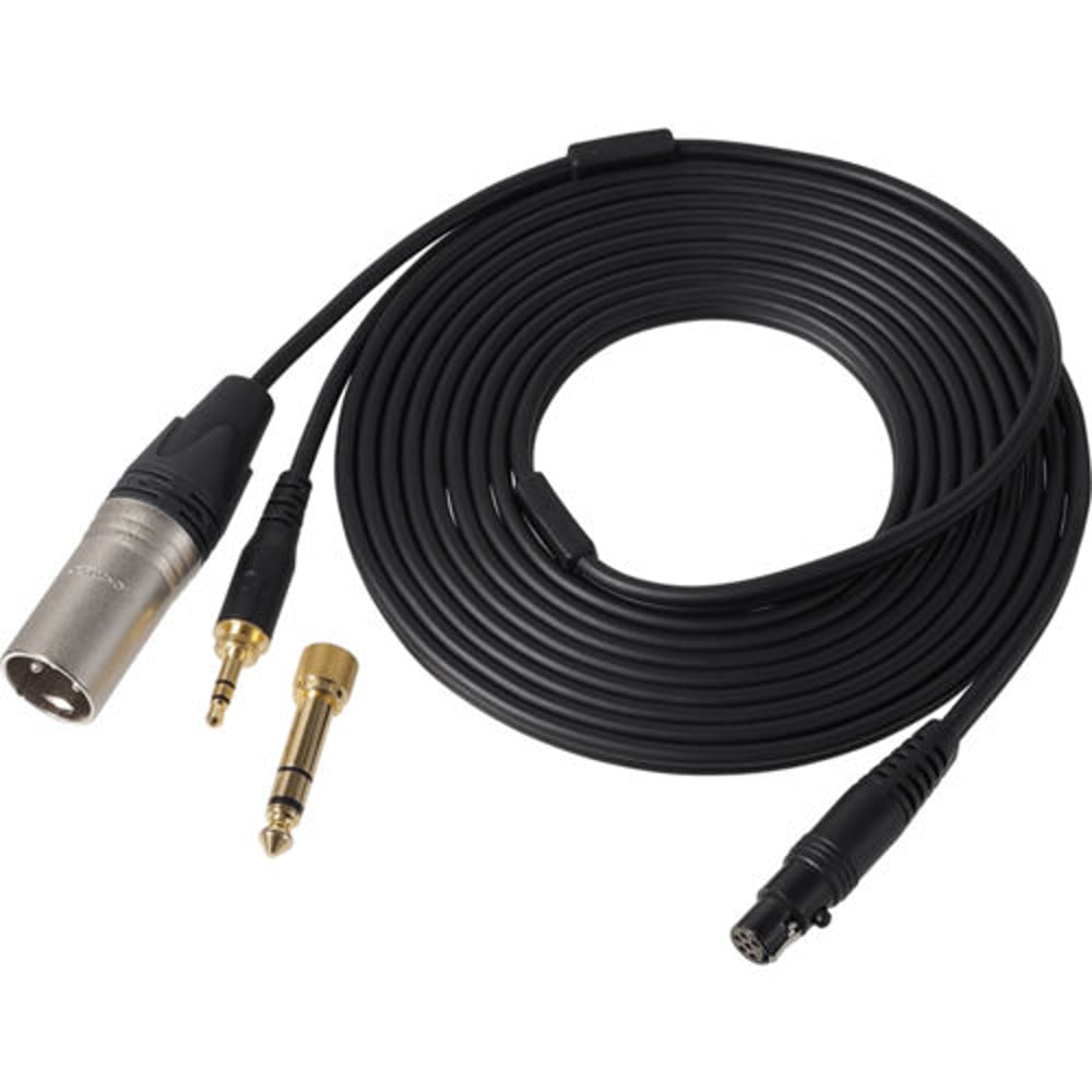 Audio-Technica BPCB2 Replacement Cable For Bphs2 (All Models), Terminated In 3-Pin Xlrm And 1/4" Outpu