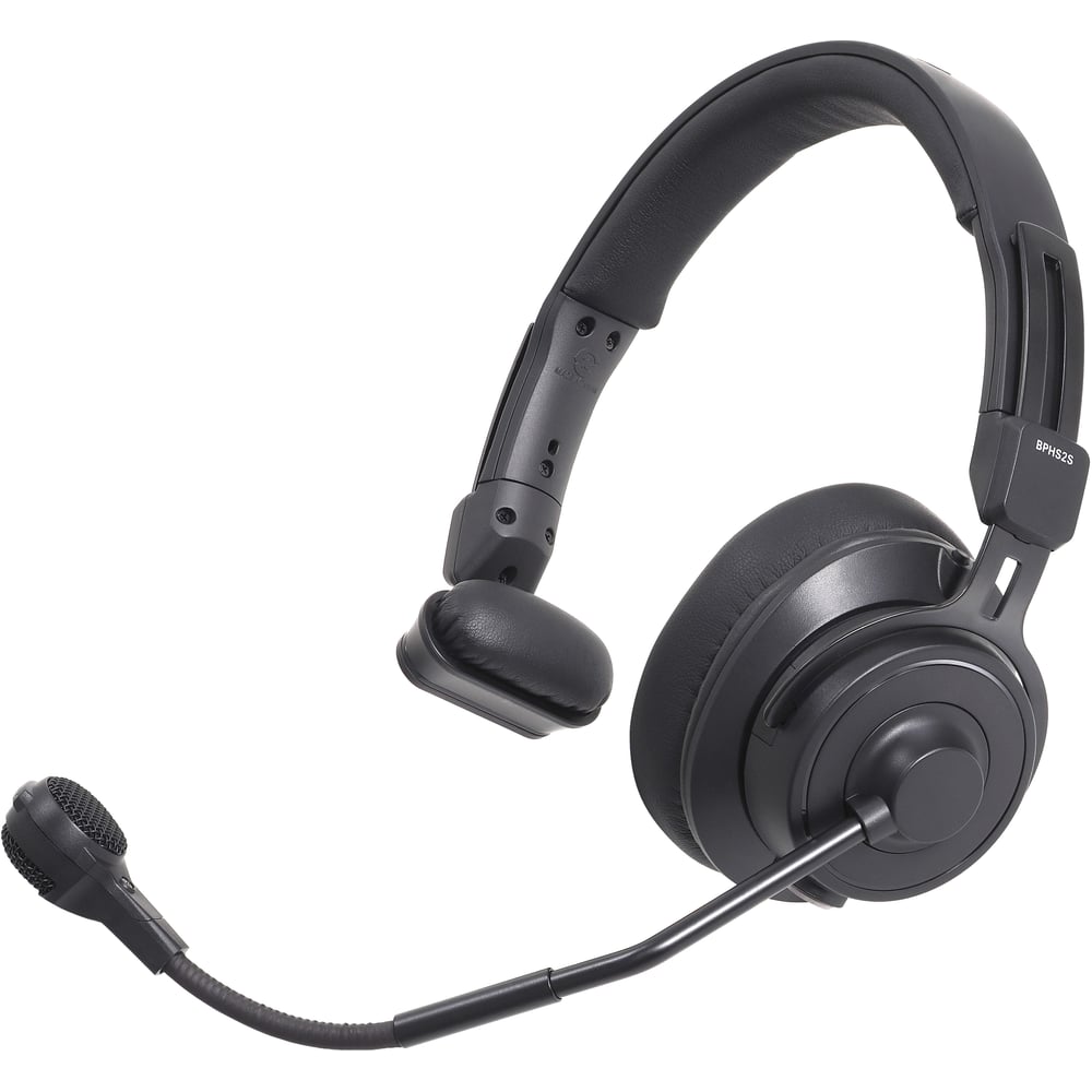 Audio-Technica BPHS2S-UT Single-Ear Broadcast Headset With Hypercardioid Dynamic Boom Microphone, Untermin