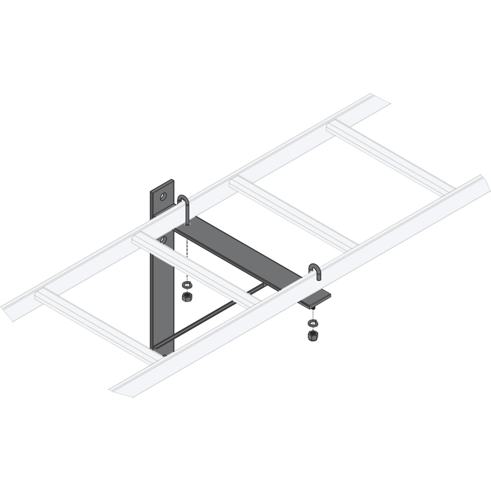 Middle Atlantic CLB-TSB Triangle Wall Brkt, Blk, 1Pc