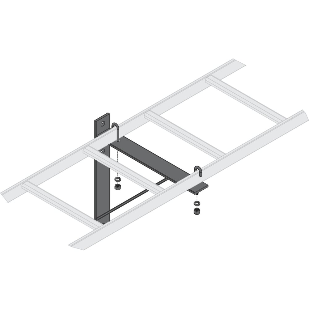 Middle Atlantic CLB-TSB-6 Triangle Wall Brkt, Blk, 6Pcs