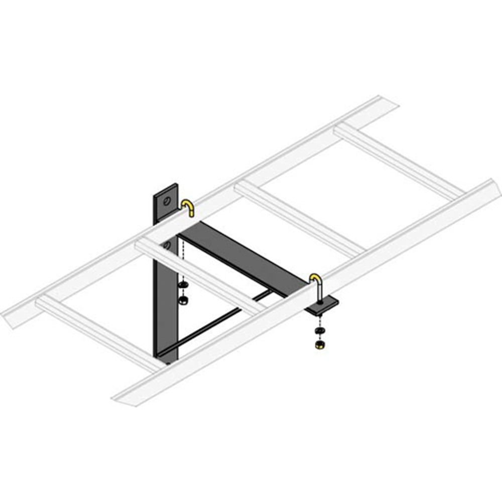 Middle Atlantic CLB-TSB-W18 Triangle Wall Bracket, 12", 15", 18", Blk, 1Pc