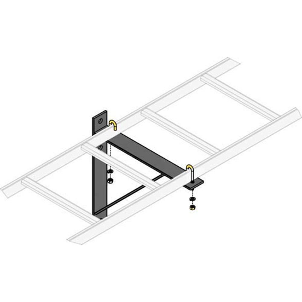Middle Atlantic CLB-TSB-W24 Triangle Wall Bracket, 24", Blk, 1Pc